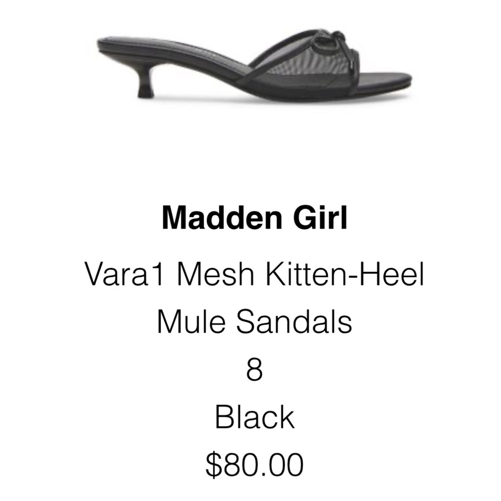 Madden Girl mesh kitten heel
